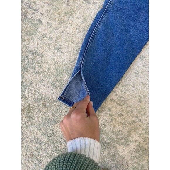 Levis 721 High Rise Skinny Jeans Womens 27 Blue Ankle Slit Denim Stretch - Picture 7 of 8